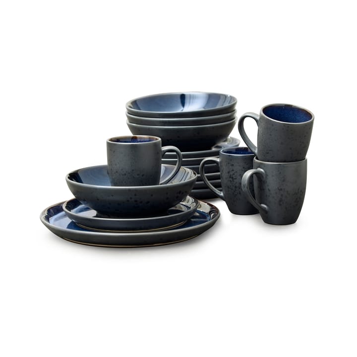 Bitz dinnerware set 16 pieces - Cobalt Blue - Bitz