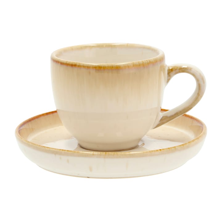 Bitz espresso cup with saucer 7 cl, Cream white Bitz