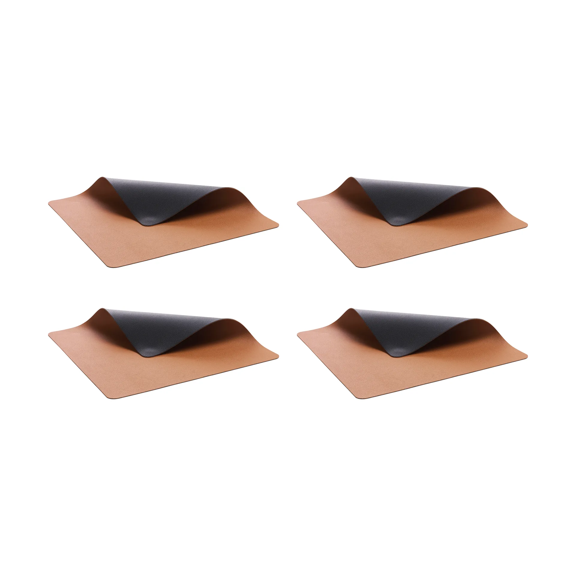 Bitz placemat 33x46 cm 4-pack, Black-brown Bitz