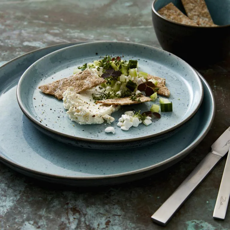 Bitz plate gastro Ø 21 cm, Grey-light blue Bitz