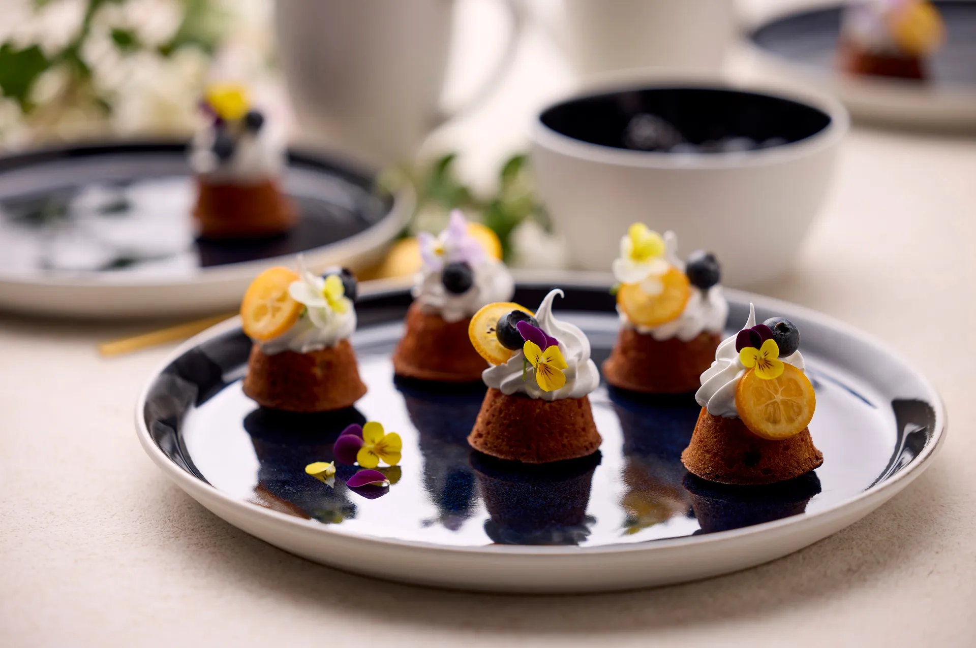 Bitz plate gastro Ø27 cm, White-dark blue Bitz