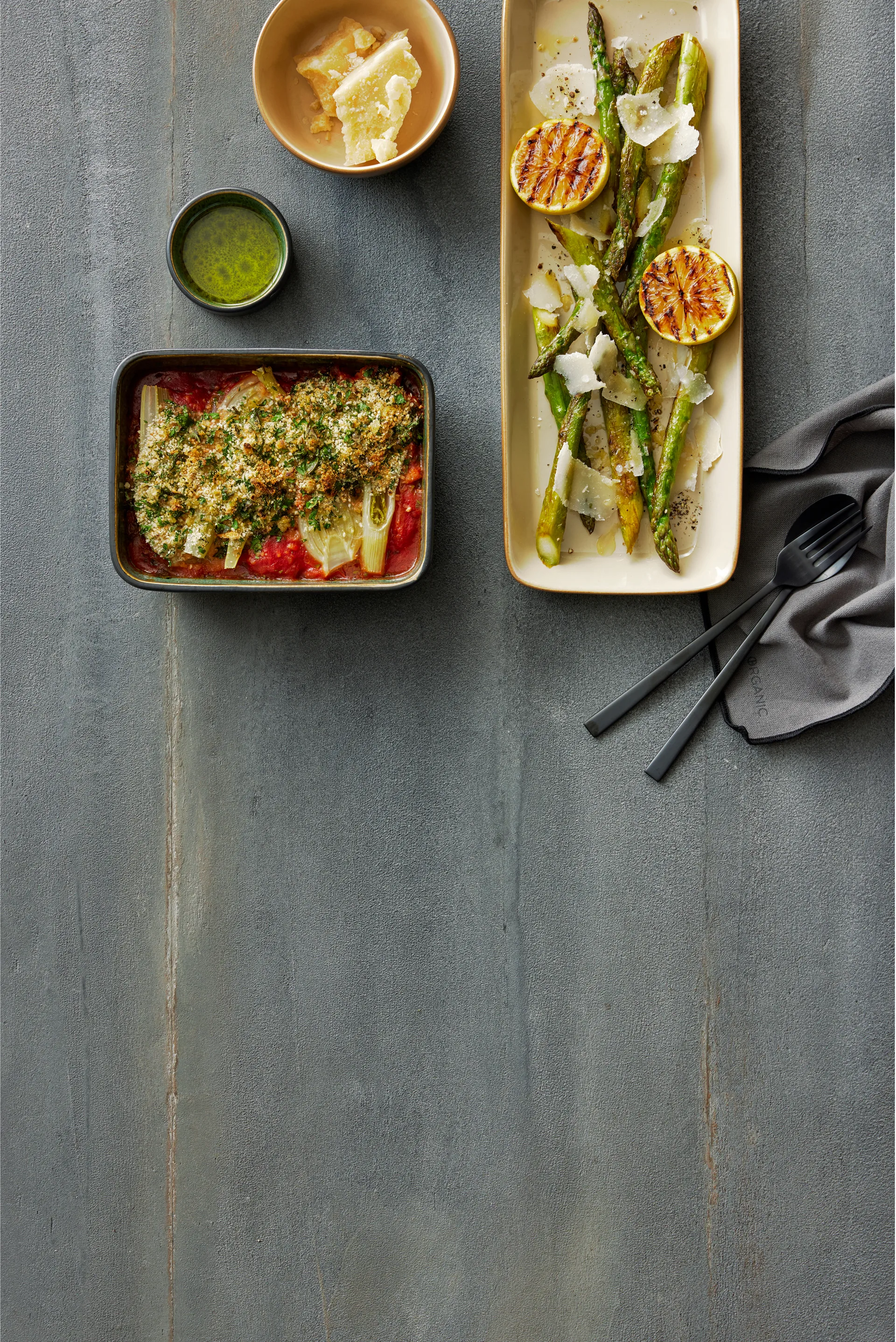 Bitz rectangular dish 14x19 cm, Black-green Bitz