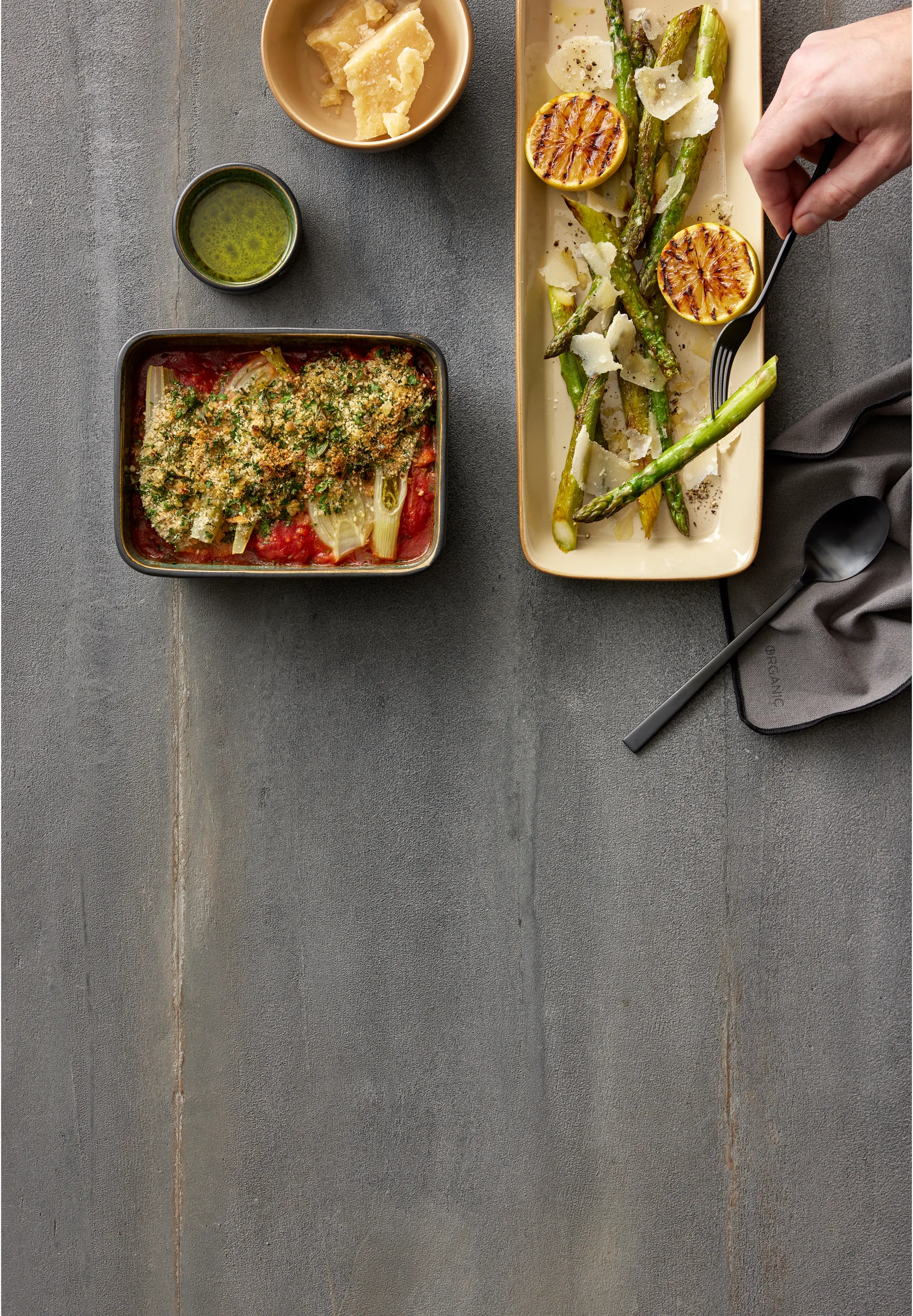 Bitz rectangular dish 14x19 cm, Black-green Bitz