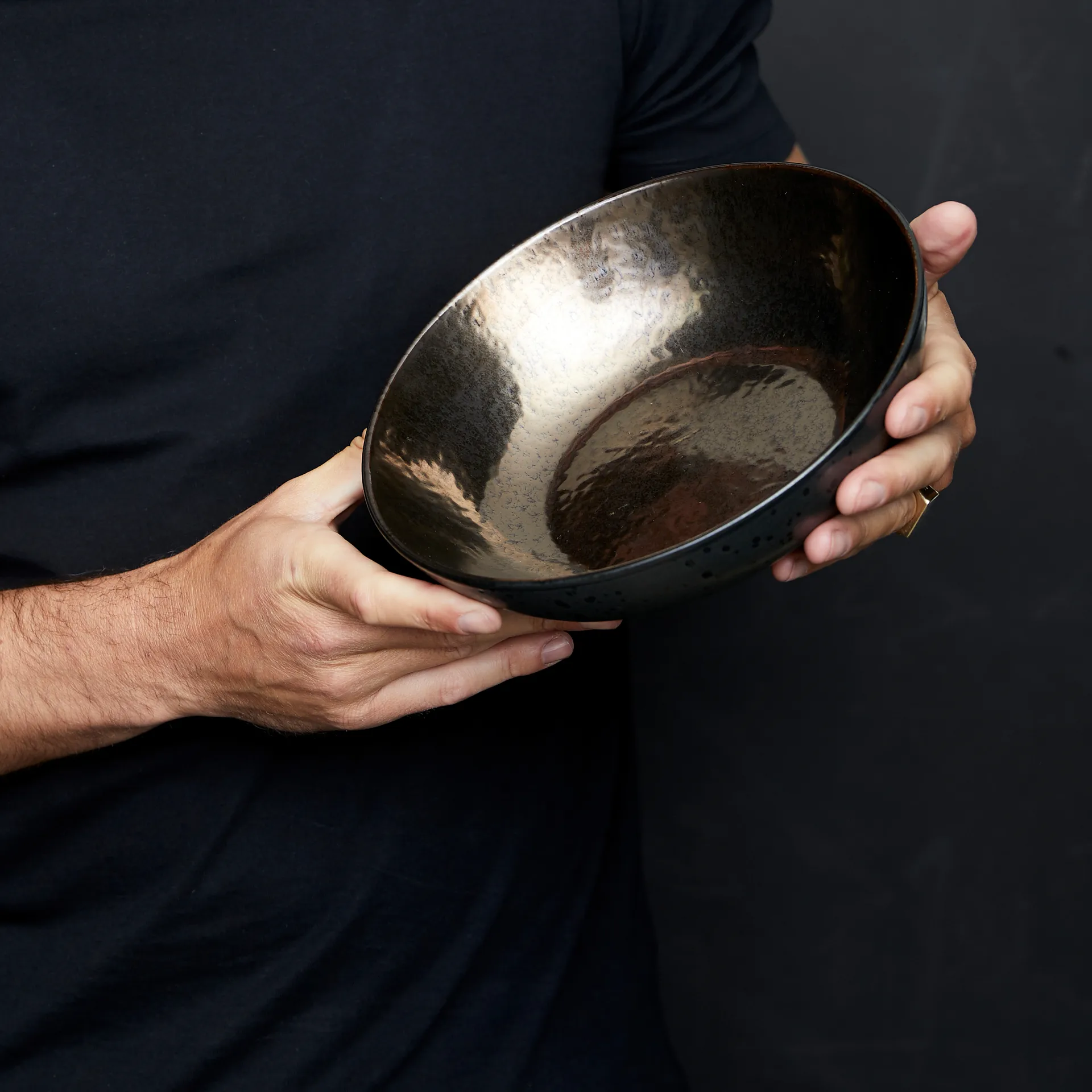 Bitz salad bowl 24 cm, Black-bronze Bitz
