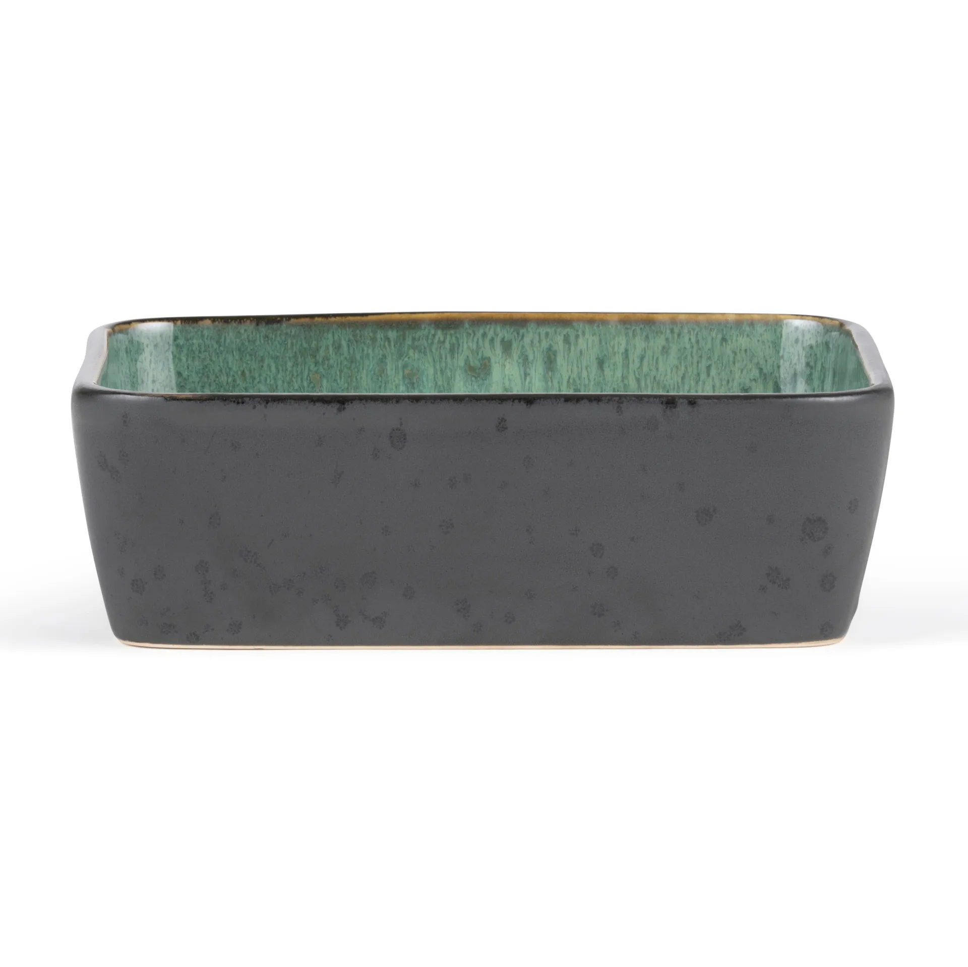 Bitz serving plate black 19x14 cm, Green Bitz
