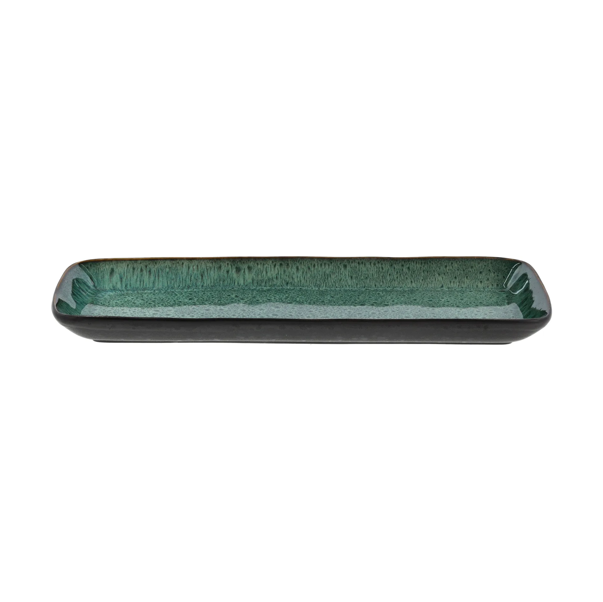Bitz serving platter 38x14 cm, Black-green Bitz