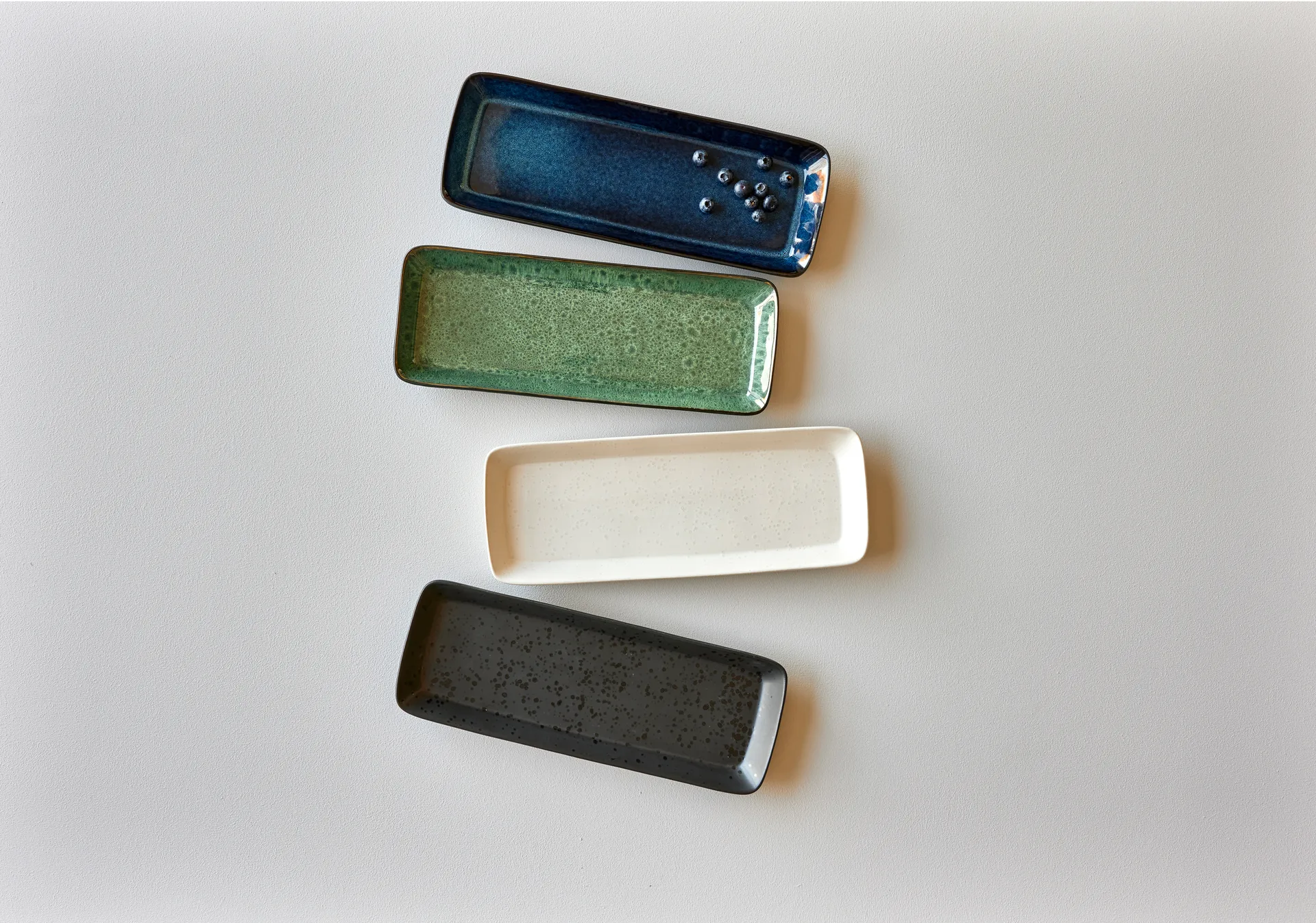 Bitz serving platter 38x14 cm, Black-green Bitz