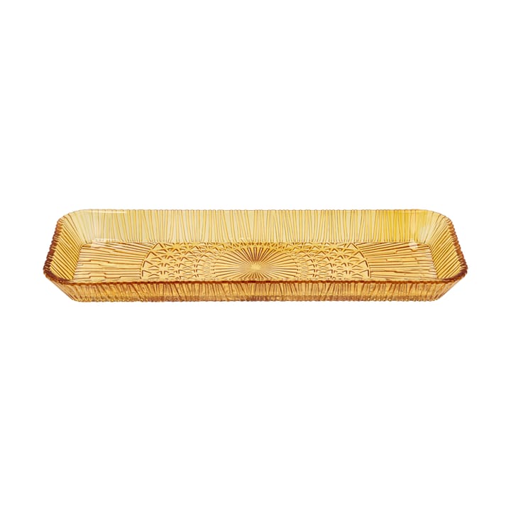 Kusintha servering saucer rectangular 14x38 cm - Amber - Bitz