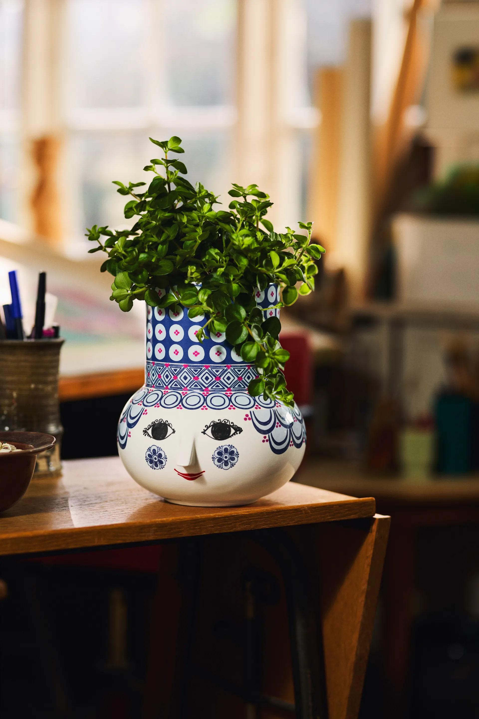 Olga vase 20 cm, Blue Bjørn Wiinblad