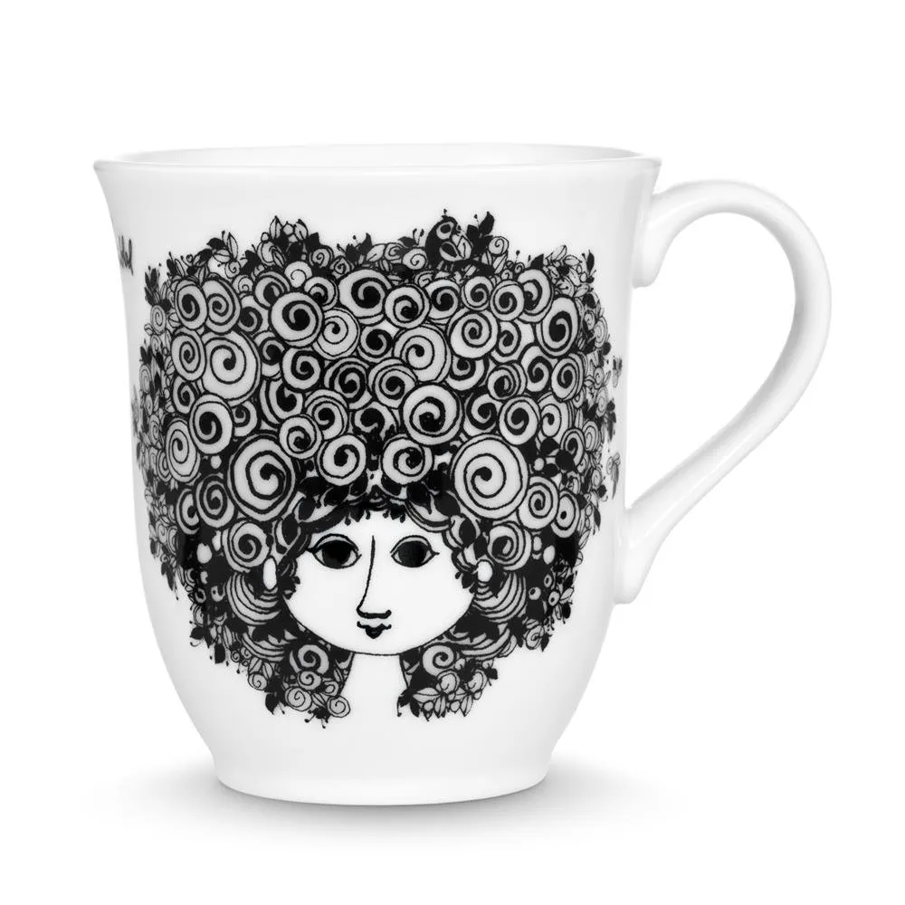Rosalinde mug 35 cl, black Bjørn Wiinblad