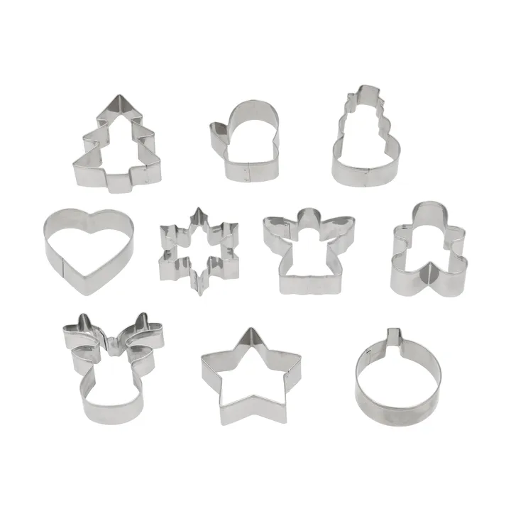 Blomsterbergs cake cutters 10 pieces - Steel - Blomsterbergs