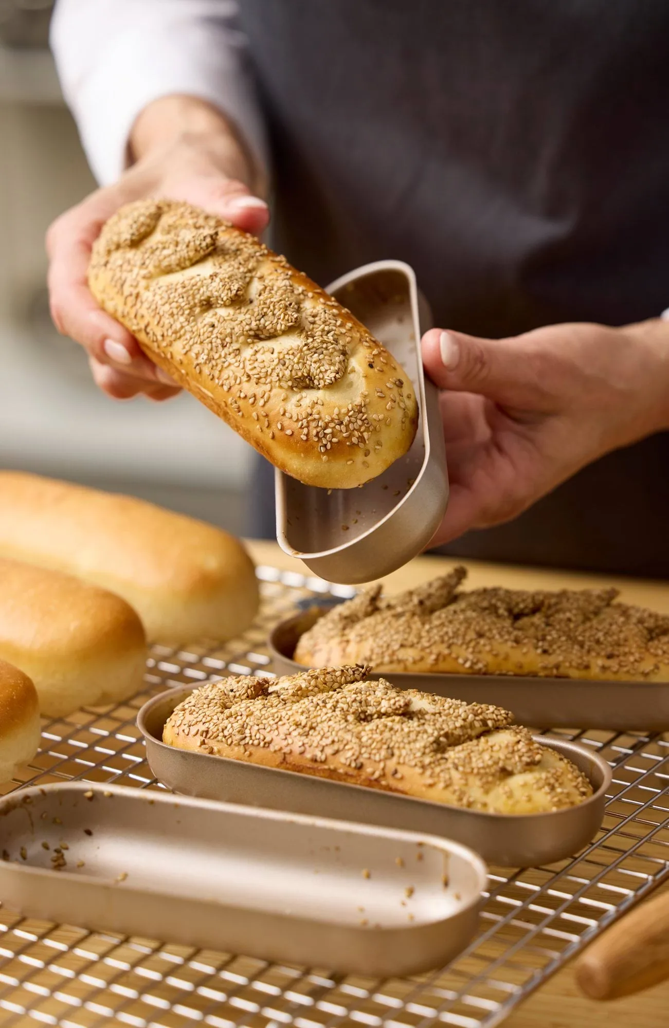 Blomsterbergs mini loaf tin, Rose gold, 4-pack Blomsterbergs
