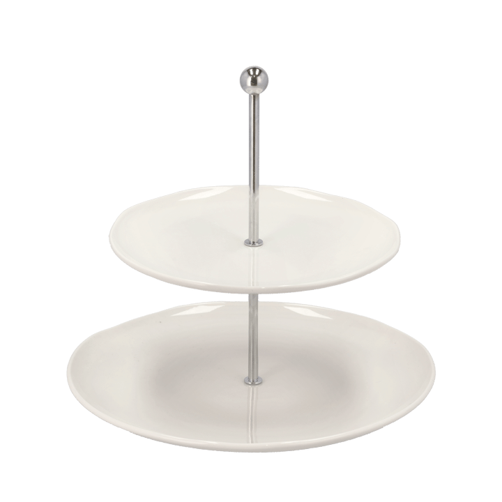 Tiered Tray 27 cm-20 cm, White Blomsterbergs
