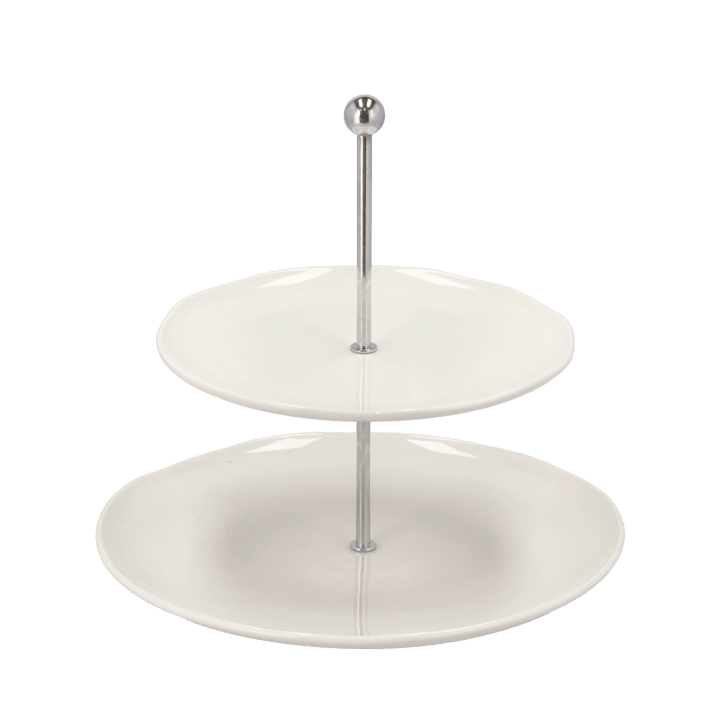 Tiered Tray 27 cm-20 cm - White - Blomsterbergs