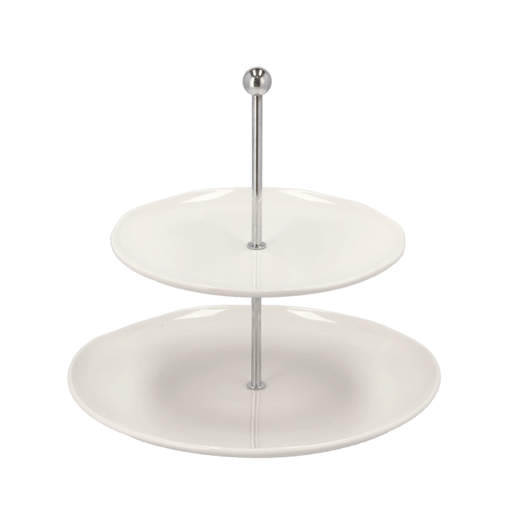 Tiered Tray 27 cm-20 cm, White Blomsterbergs