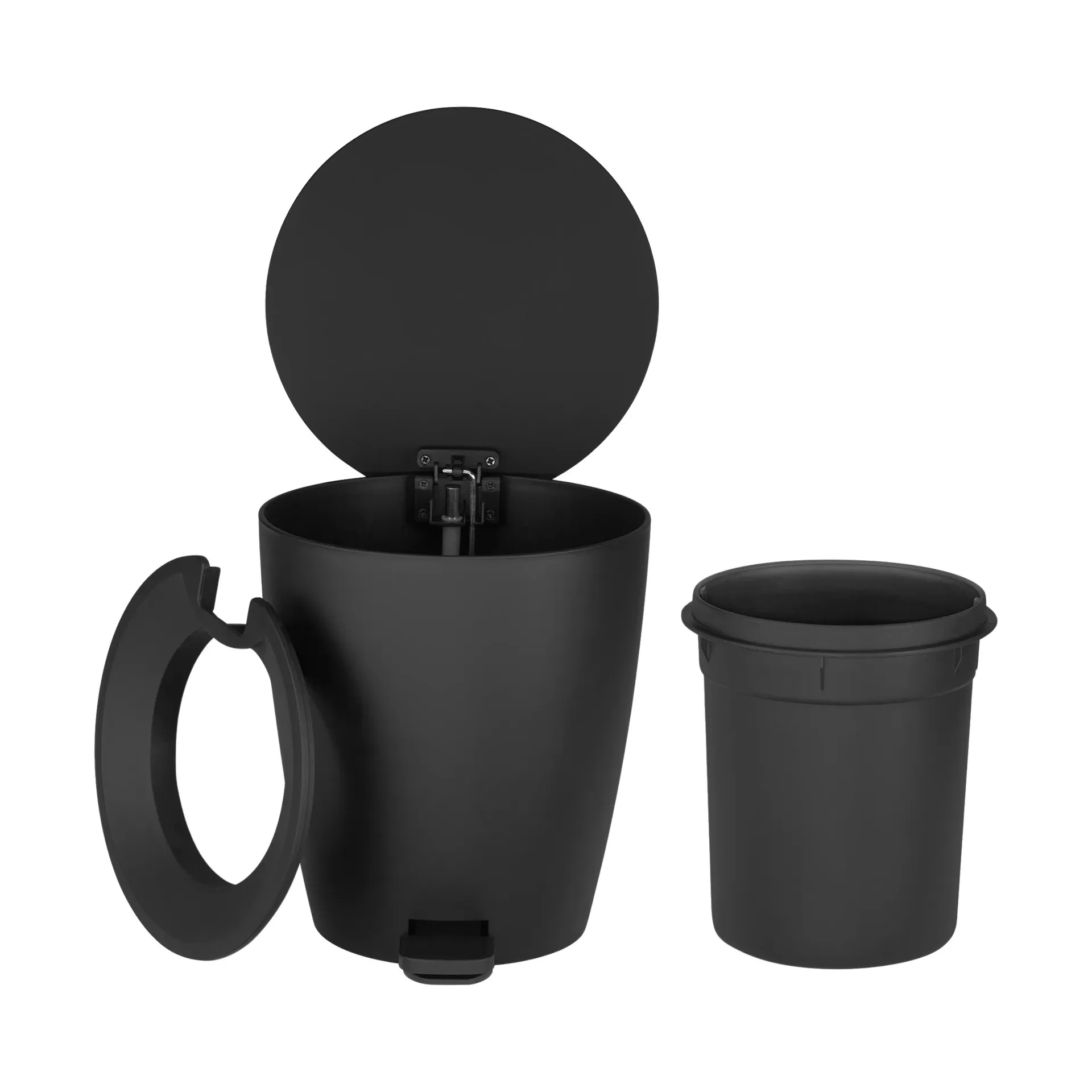 Ava pedal bin, Black, 3 l blomus