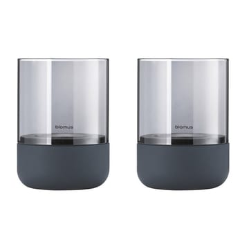 Calma lantern Ø7 cm 2-pack - Steel grey-smoke - blomus