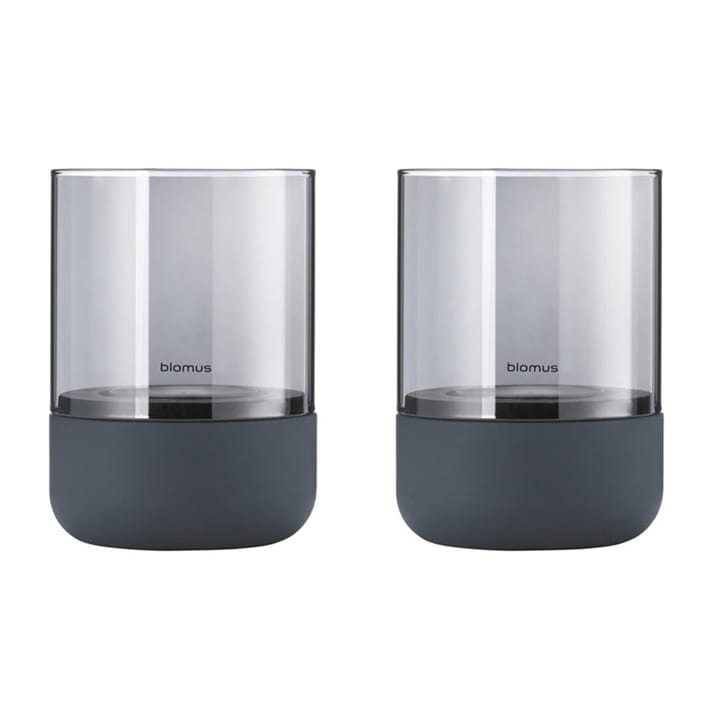 Calma lantern Ø7 cm 2-pack, Steel grey-smoke blomus
