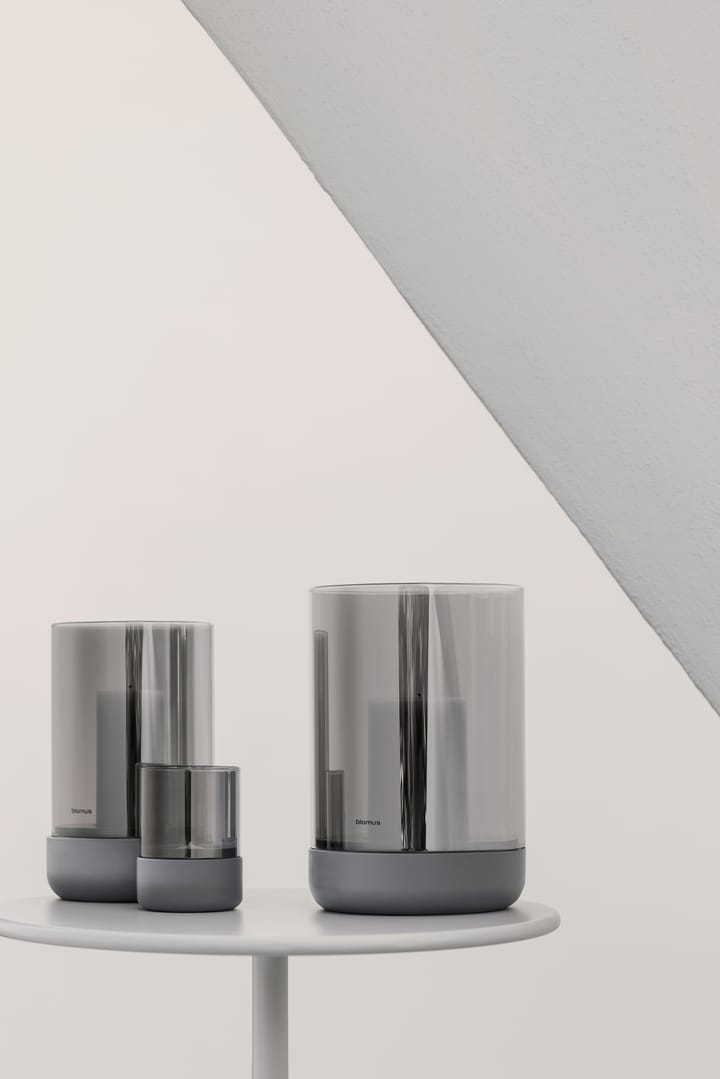 Calma lantern with tea light Ø10 cm, Steel grey blomus