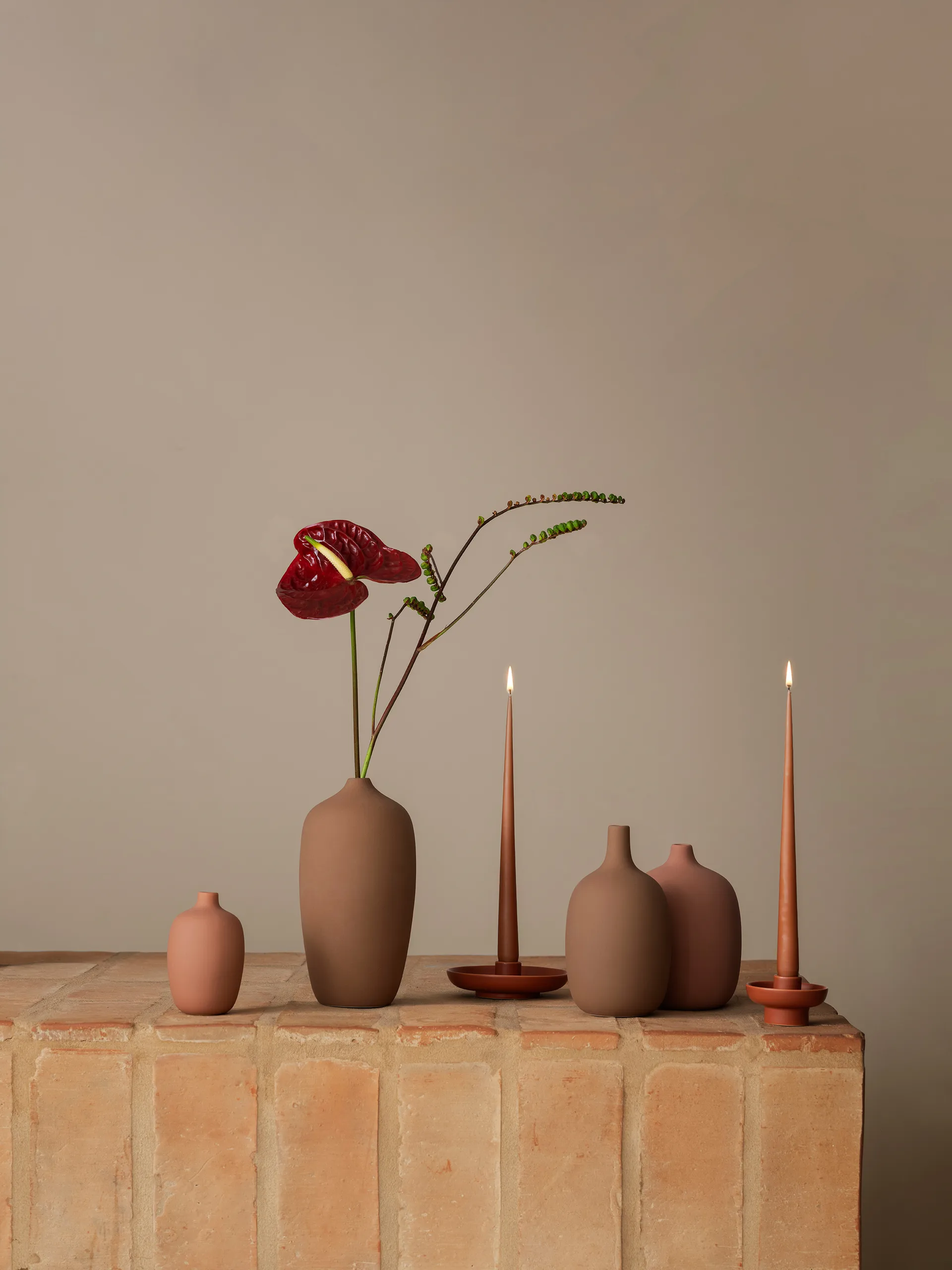 Ceola vase 25 cm, Indian Tan blomus