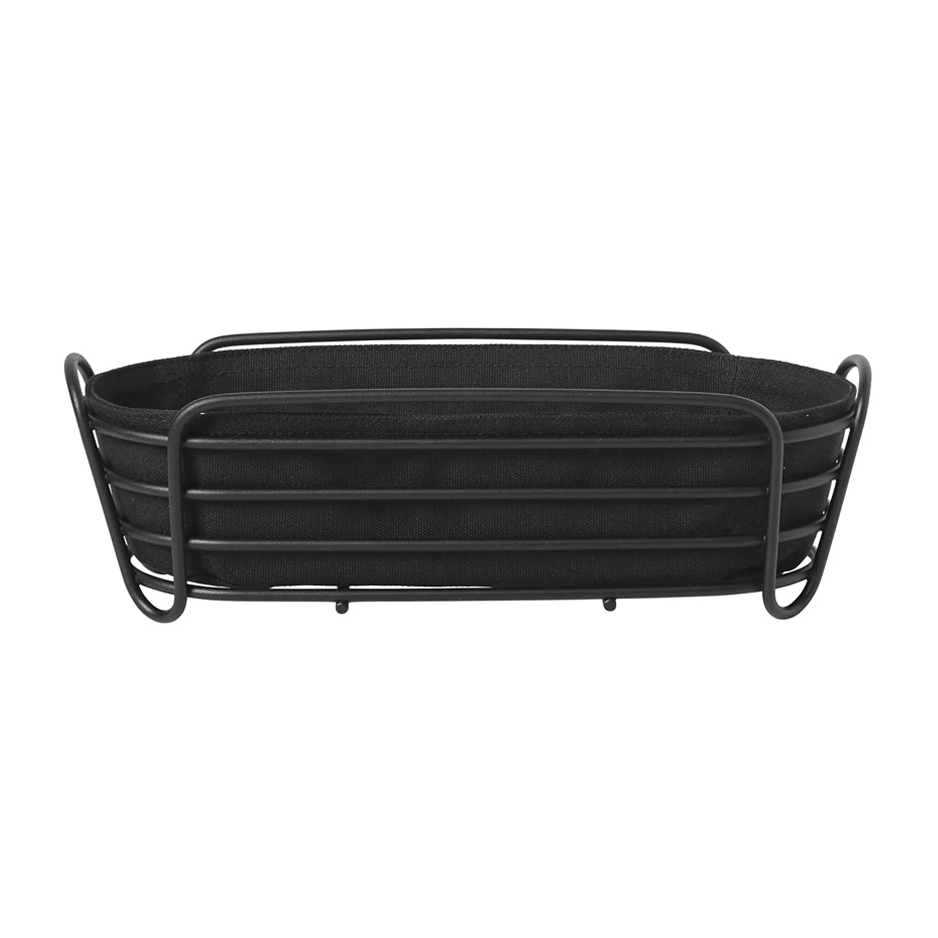 Delara bread box oval 32 cm, Black blomus