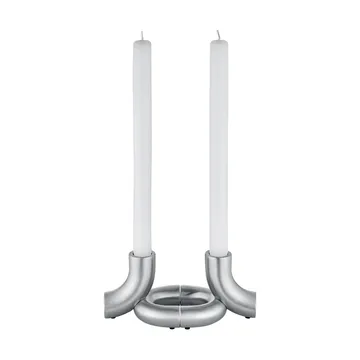 Doodle candle holder 2-pack - Matte stainless steel - blomus
