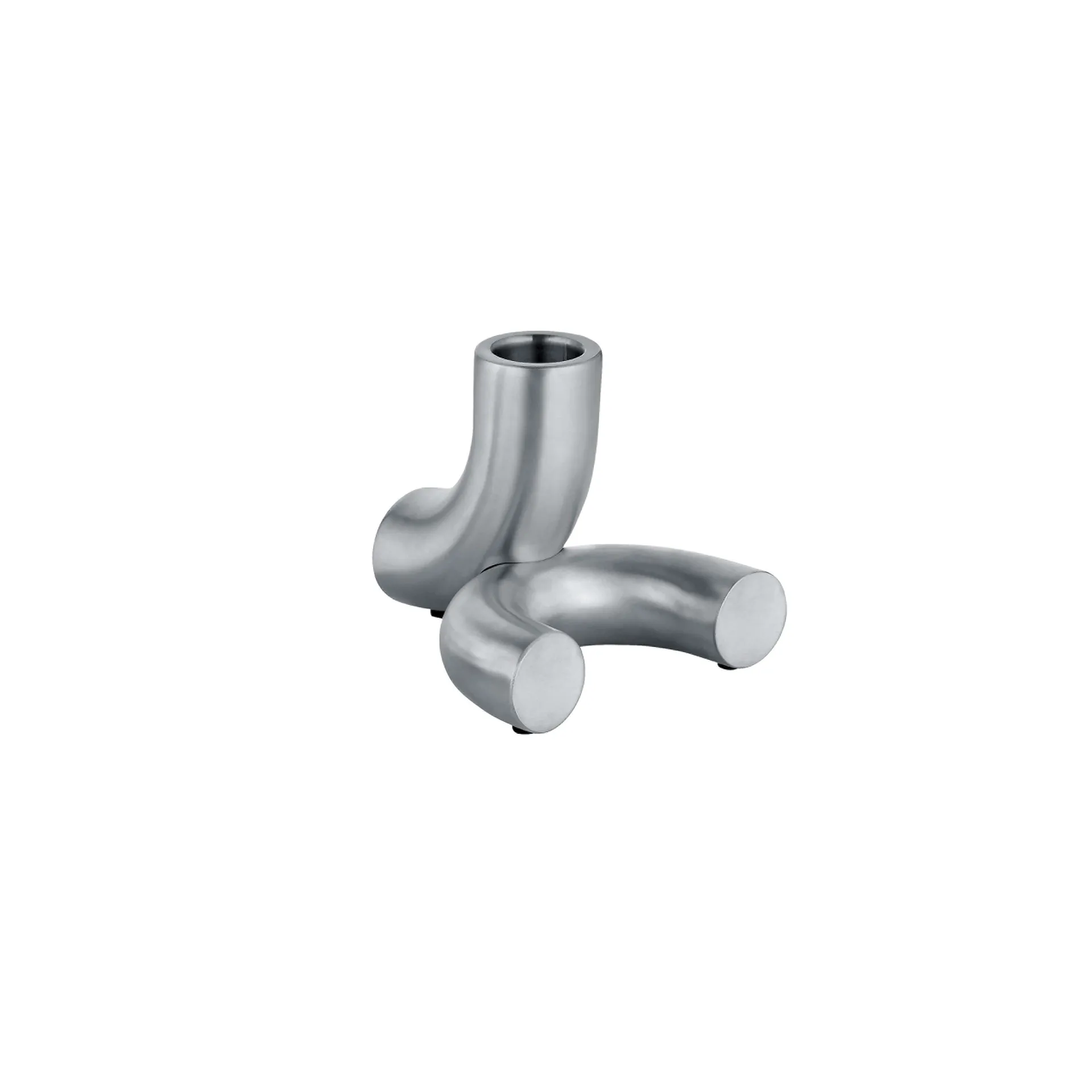 Doodle candle holder, Matte stainless steel blomus