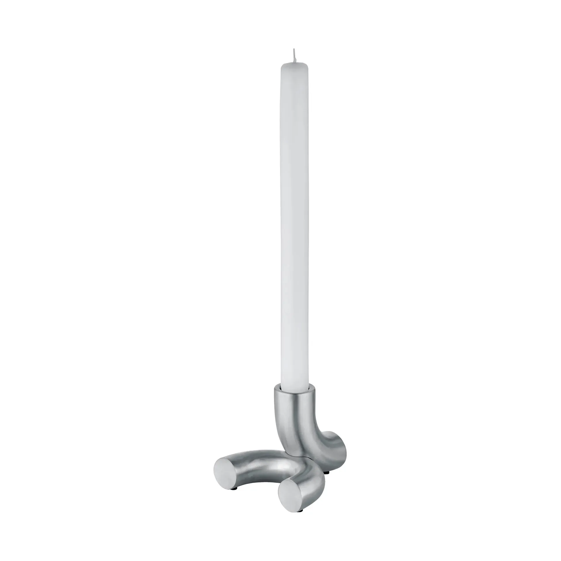 Doodle candle holder, Matte stainless steel blomus