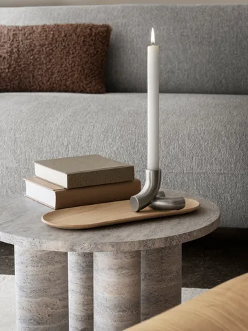 Doodle candle holder - Matte stainless steel - blomus