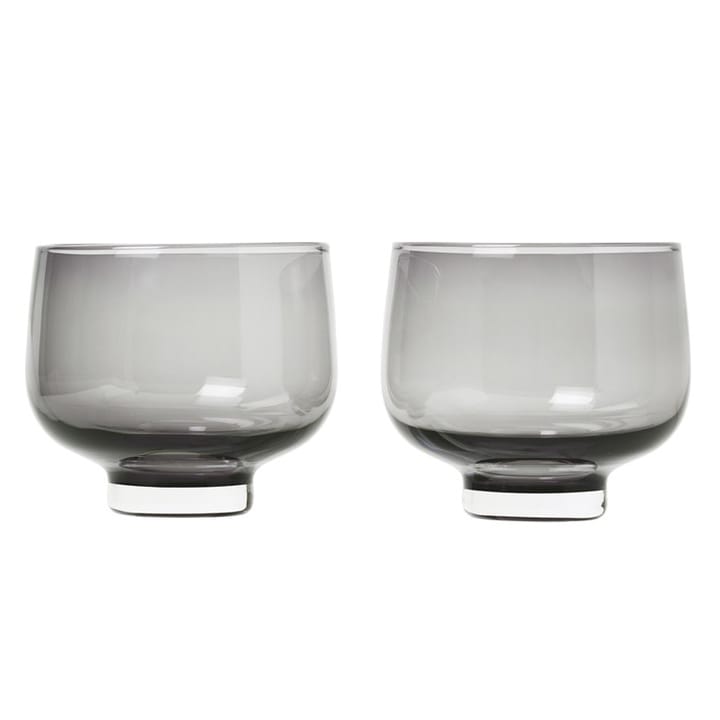 Flow tumbler glass 22 cl 2-pack - Smoke - Blomus
