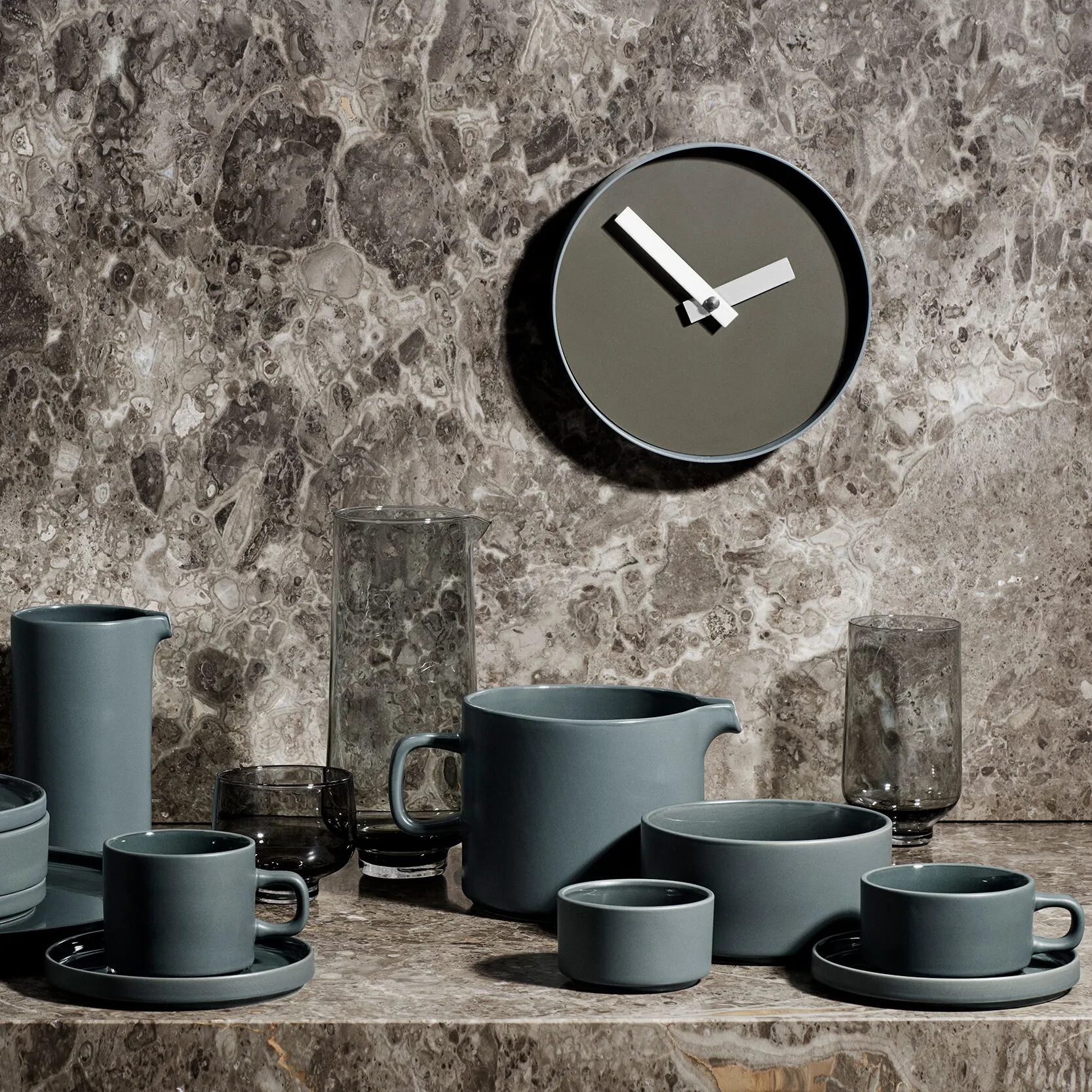 Flow tumbler glass 22 cl 2-pack, Smoke blomus