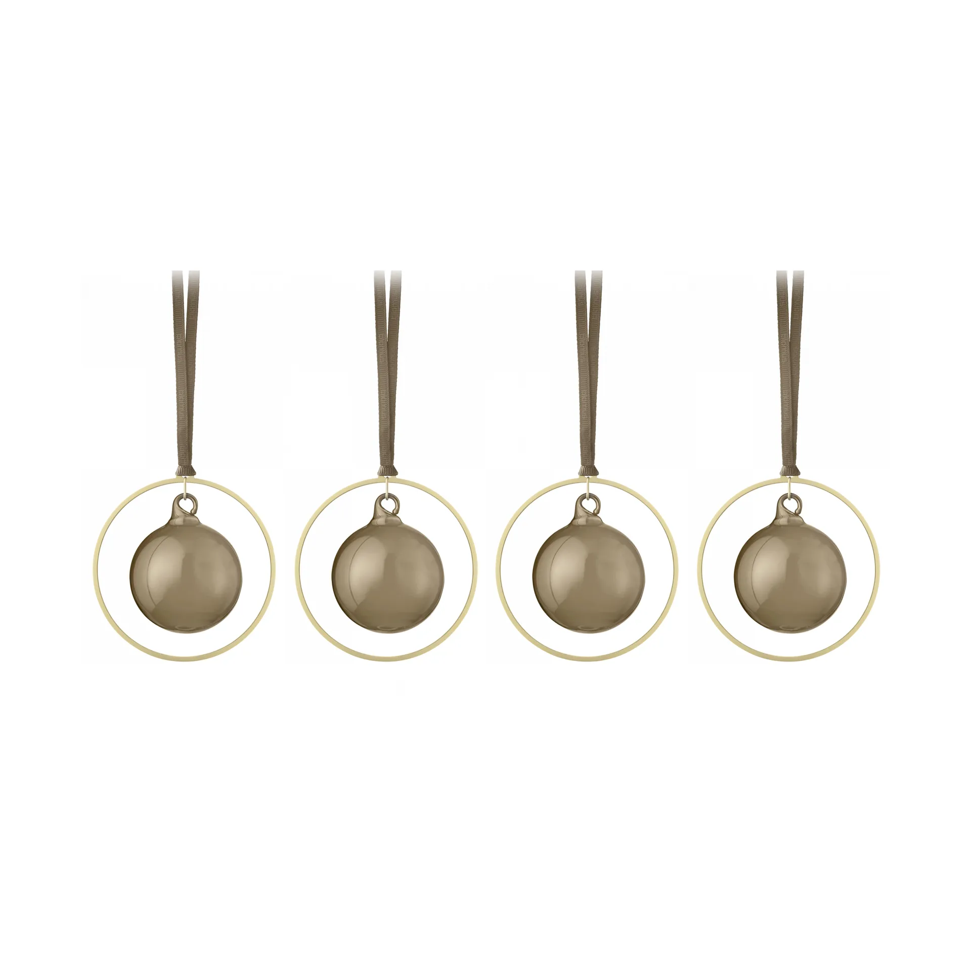 KITAI Christmas bauble 8,5 cm 4-pack, Coffee blomus