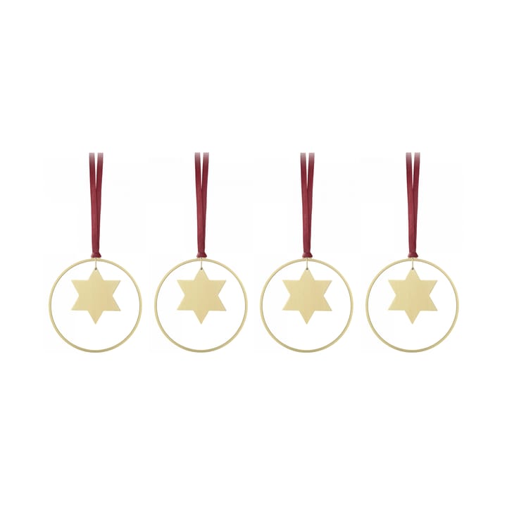 KITAI tree decoration 8,5 cm 4-pack, Stars blomus