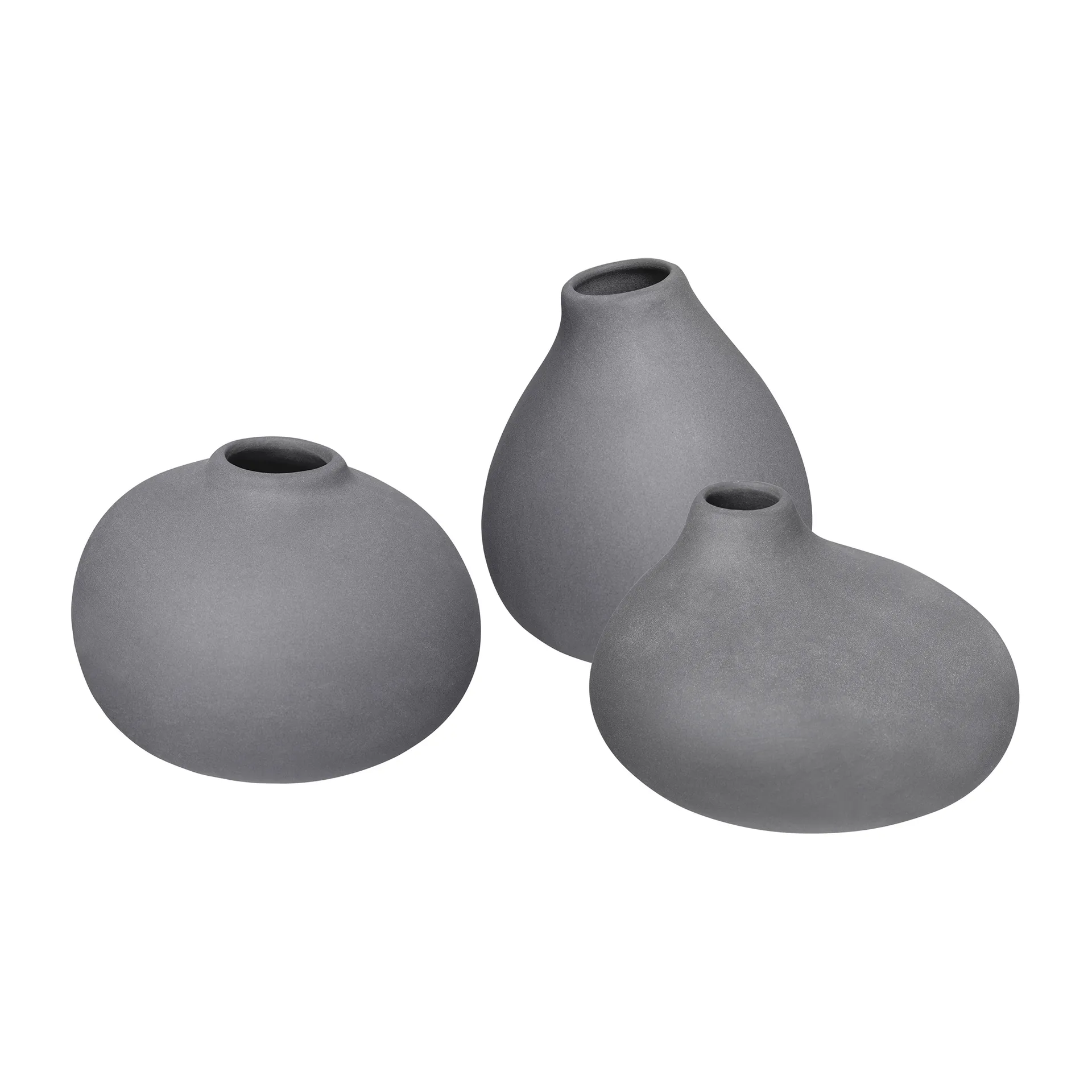 Nona vase 3-pack, Pewter blomus