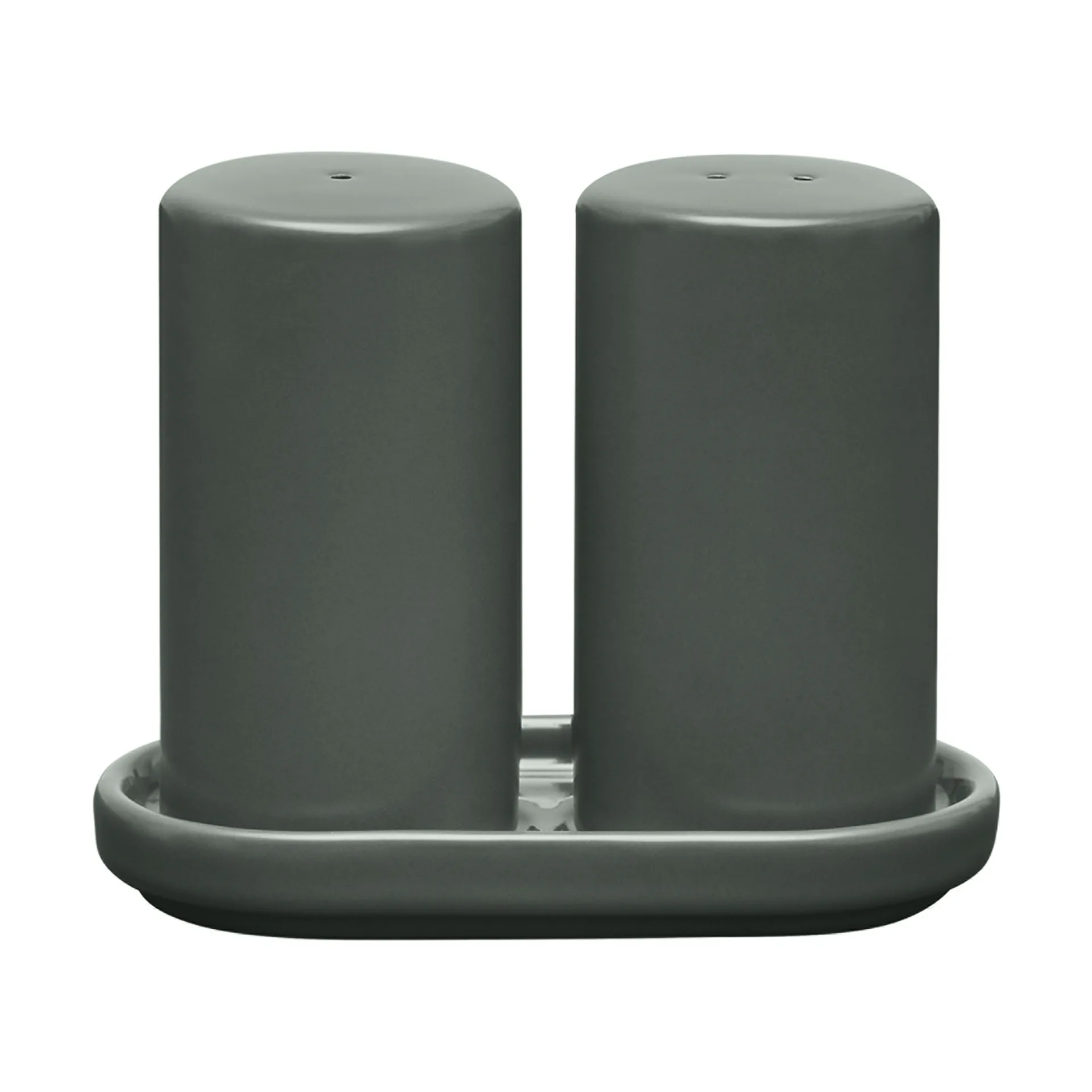 Pilar salt and pepper shakers, set of 2, Agave Green, Ø4.5×11.5 cm blomus