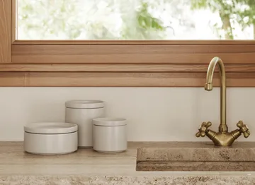 Pilar storage jar with lid - Moonbeam, Ø12x13.5 cm - blomus