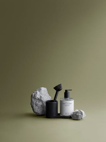Piro dish brush and soap holder - Black - blomus