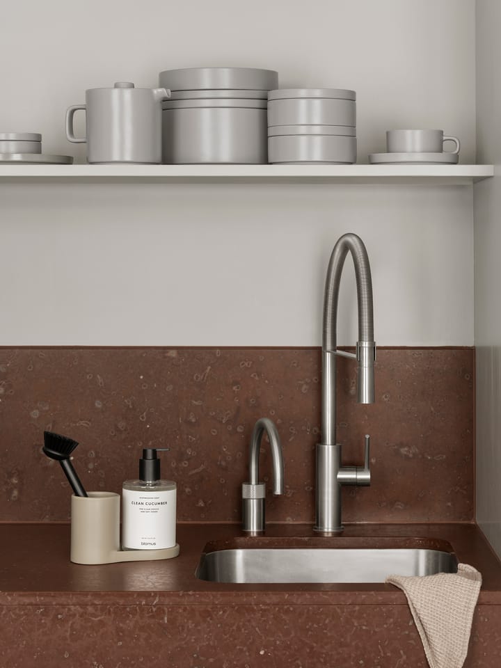 Piro dish brush and soap holder, Nomad blomus