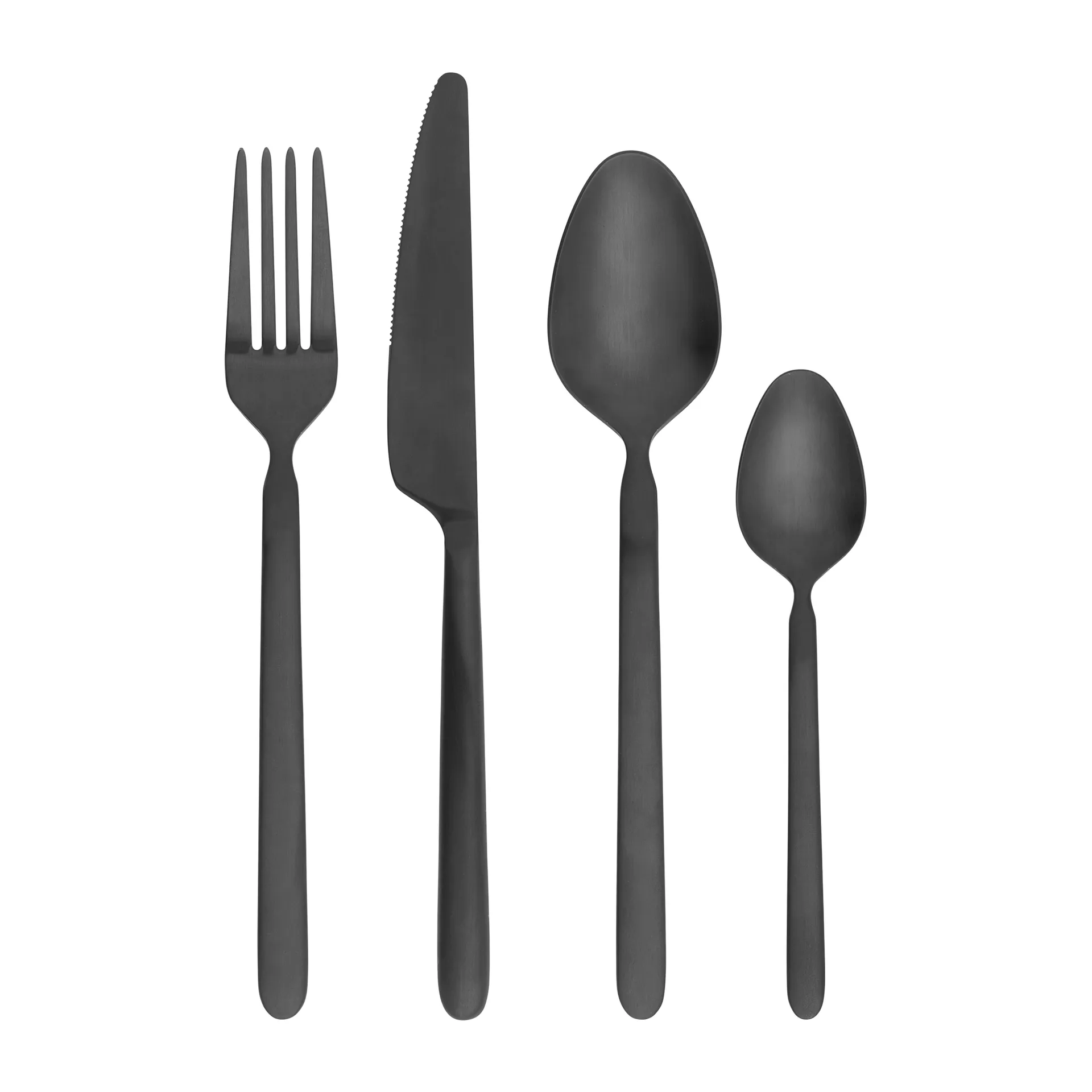 STELLA cutlery black, 16 pieces blomus