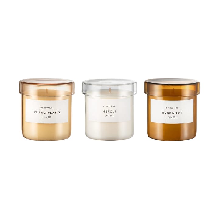 Vaola scented candles S 3 pieces. - Ylang Ylang, Neroli, Bergamot - Blomus
