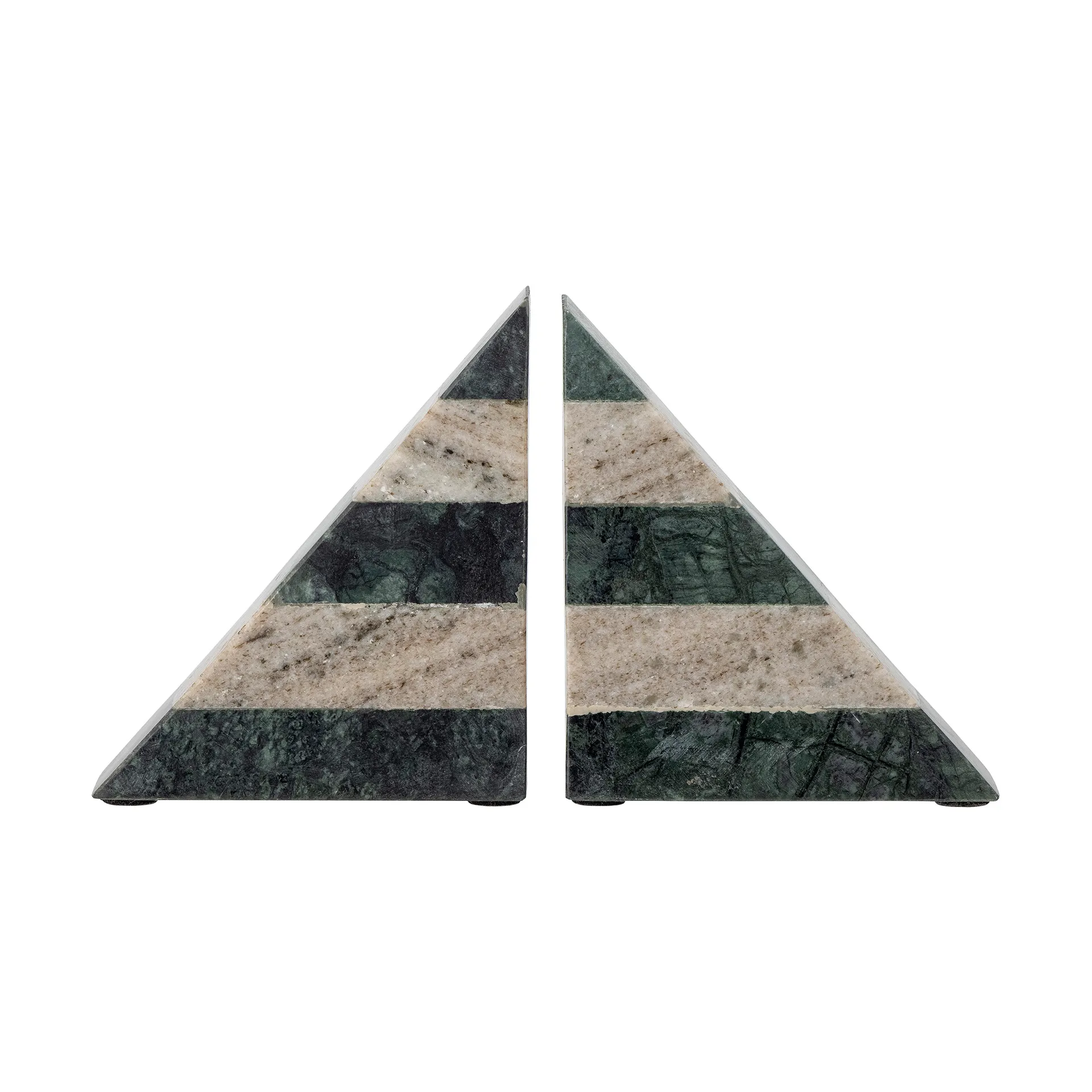 Abir book ends 2-pack, Green-white marble Bloomingville