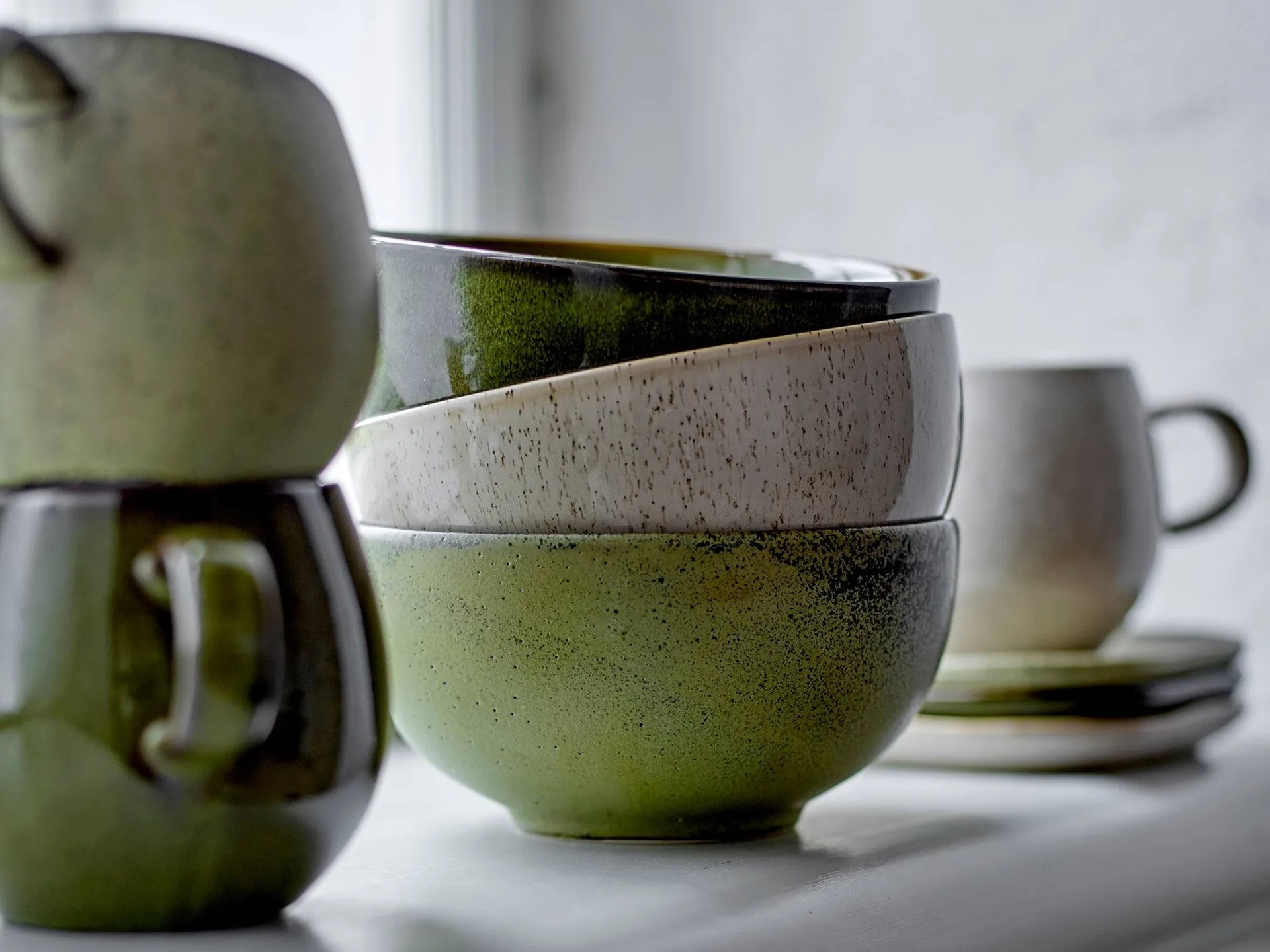 Addison bowl Ø16 cm 3 pieces, Green Bloomingville