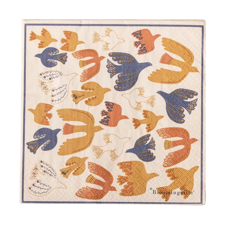 Anniversary paper napkin 20-pack - Yellow - Bloomingville