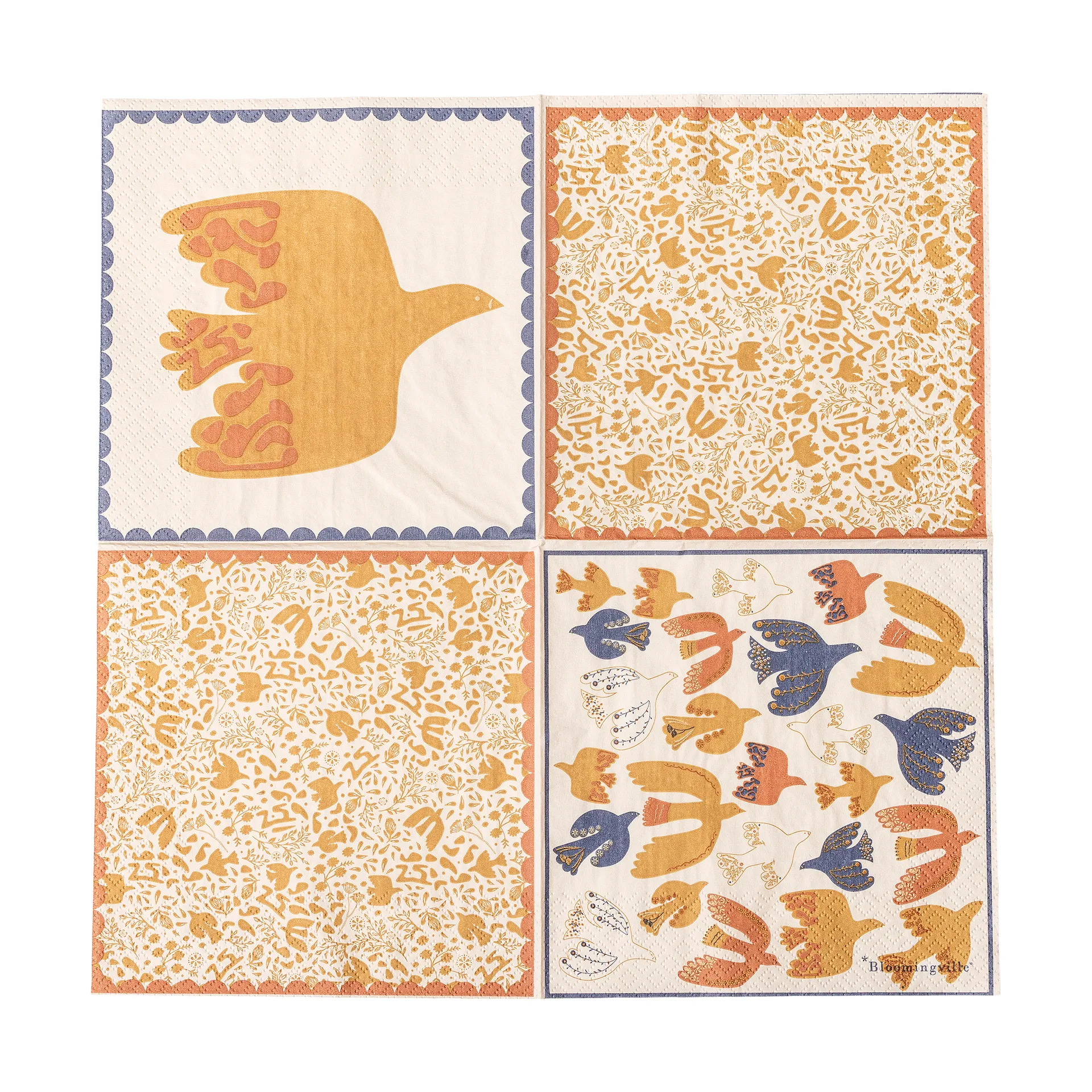 Anniversary paper napkin 20-pack, Yellow Bloomingville