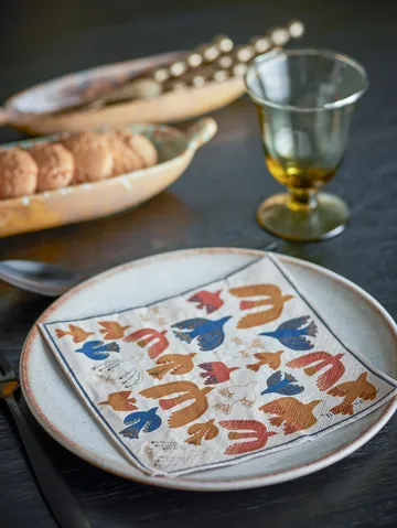 Anniversary paper napkin 20-pack - Yellow - Bloomingville