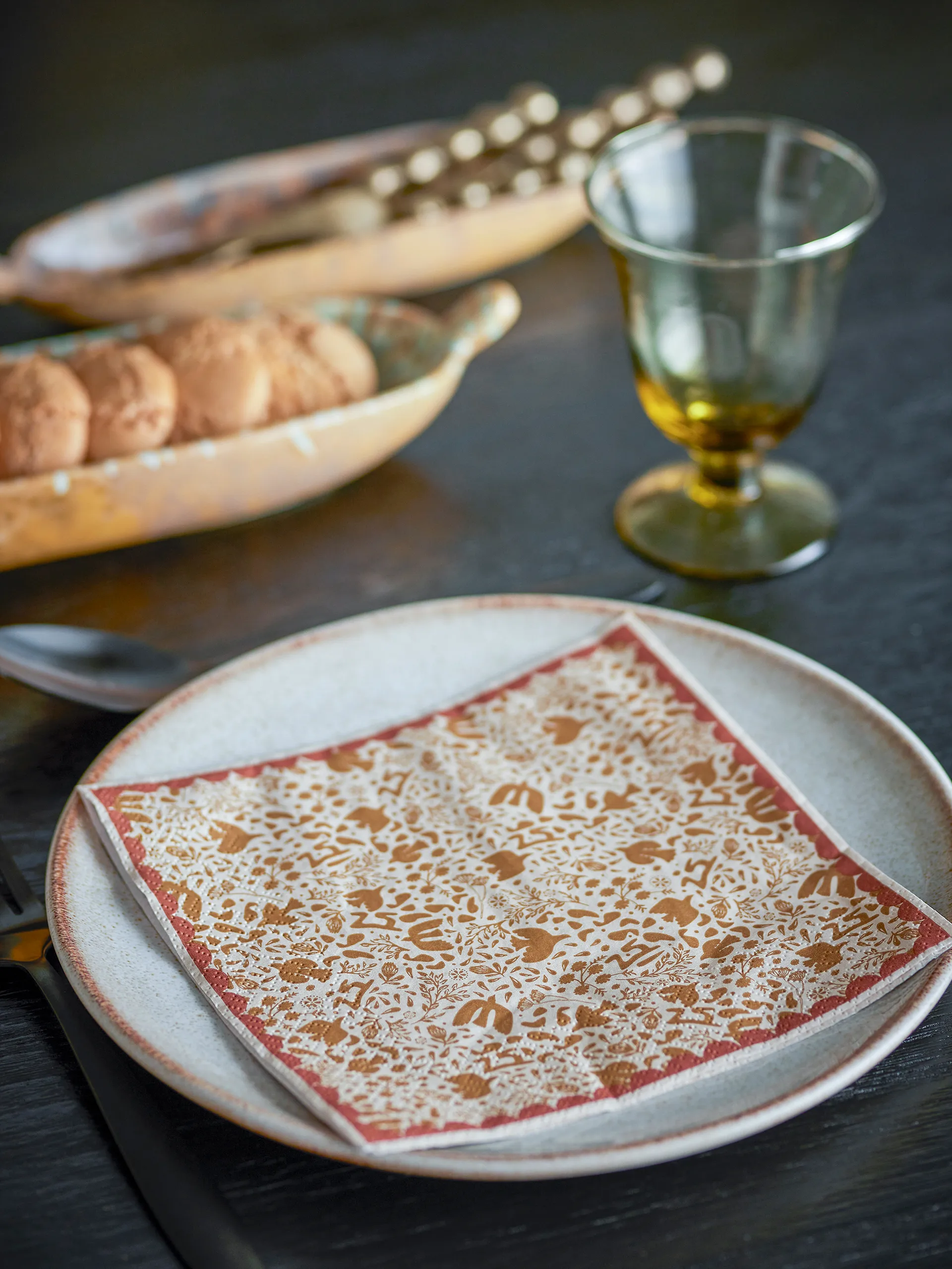 Anniversary paper napkin 20-pack, Yellow Bloomingville