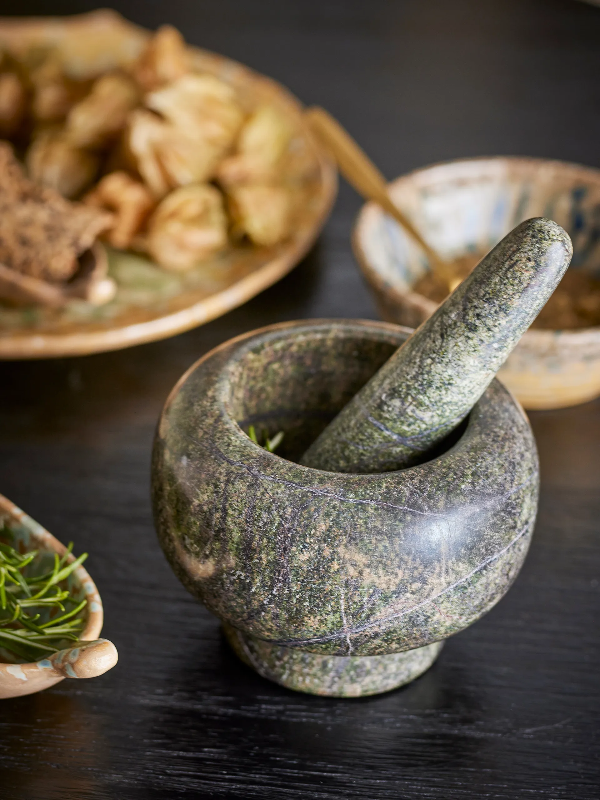 Arazo mortar with impact Ø12.5 cm, Green Bloomingville