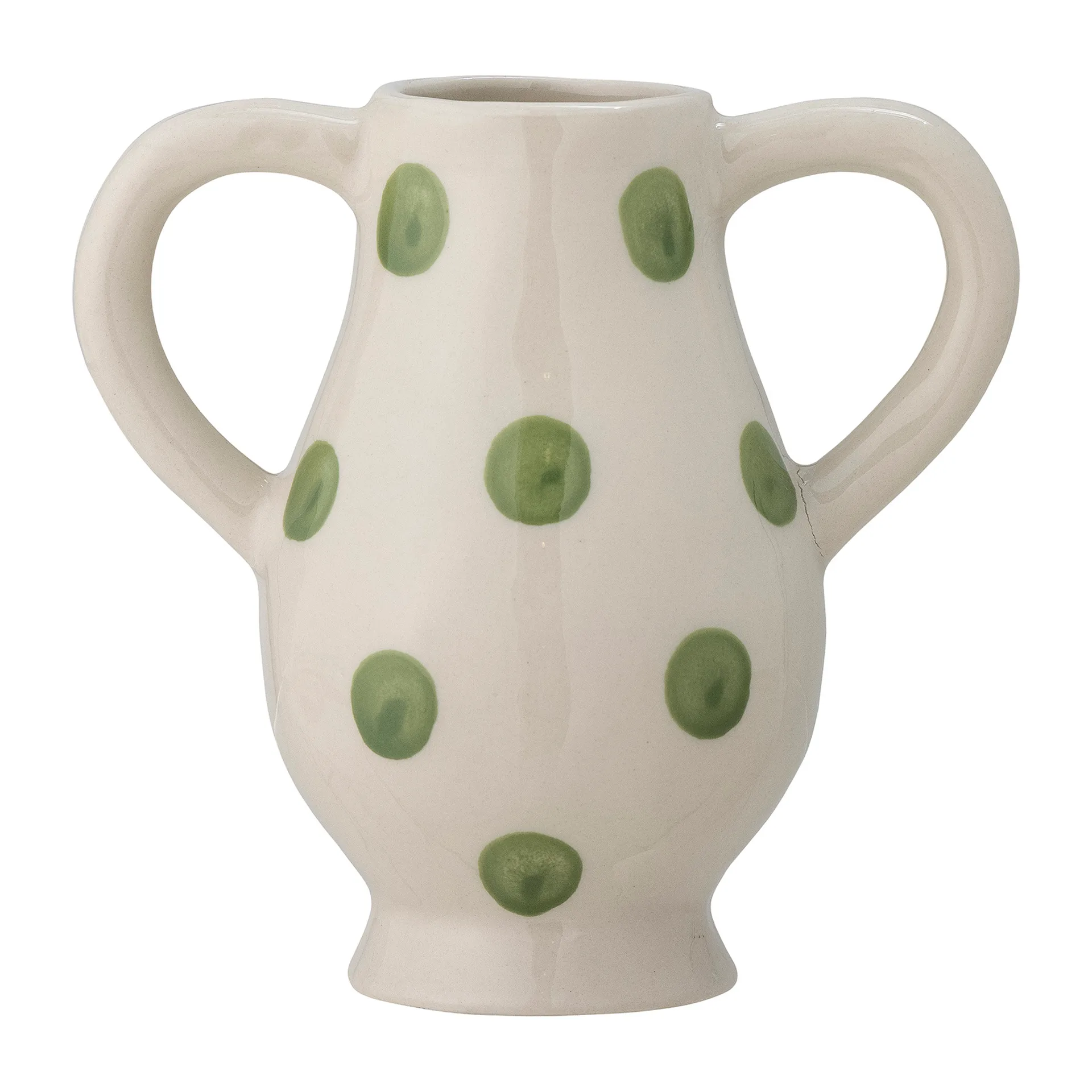 Asrin vase 15 cm, White-green Bloomingville