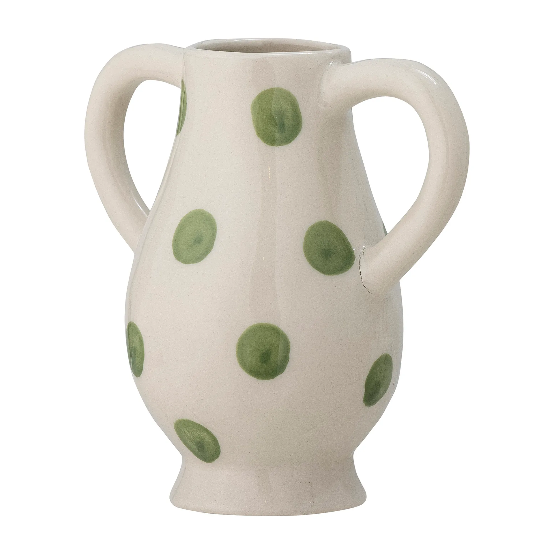 Asrin vase 15 cm, White-green Bloomingville