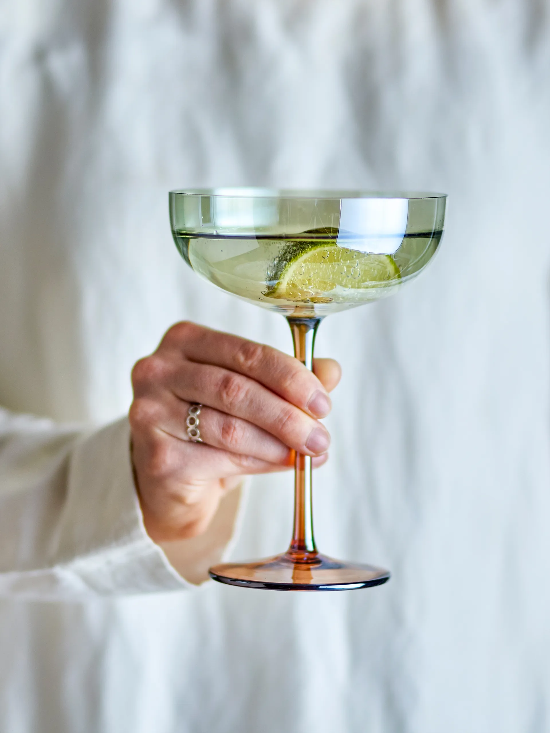 Aston cocktail glass 4-pack, Bronze Bloomingville